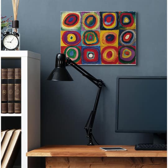 Stupell Industries Red & Yellow Abstract Circle Pattern Canvas Art